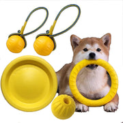 Pet Flying Discs Training Ring Puller Toys